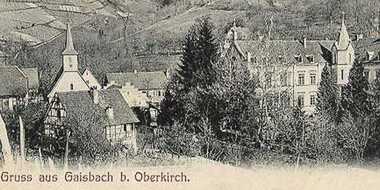 Historische Ansicht des Gaisbacher Schlosses.